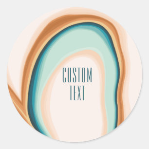 Soft Swirl Art custom design Classic Round Sticker