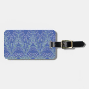 Soft Swirls Blue Luggage Tag