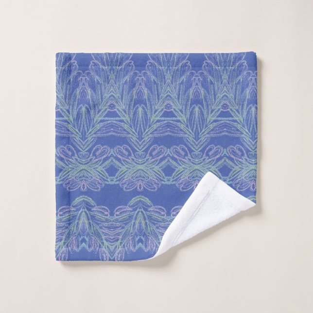 Soft Swirls Blue   Wash Cloth (Wash Cloth)