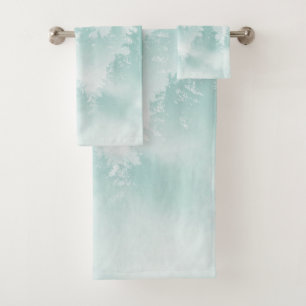 Soft Teal Green Forest Dream #1 #decor #art Bath Towel Set