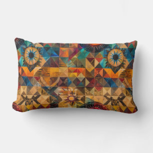 Soft Teal "Inherited Artistry" Plush Lumbar Cushio Cushion