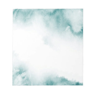 Soft Teal Watercolor Abstract Frame Notepad