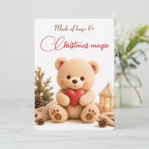 Soft Teddy Bear Christmas Card