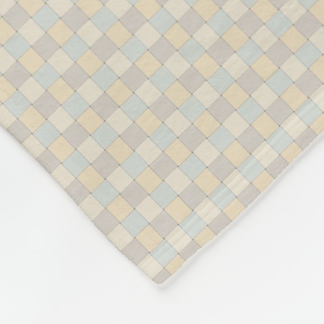Soft Tone Woven Tiles Fleece Blanket (Corner)