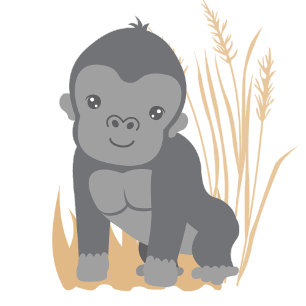 Soft Tones Baby Gorilla Soft Cotton Bodysuit