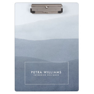 Soft Tranquil Grey Abstract Landscape Clipboard