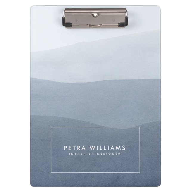 Soft Tranquil Grey Abstract Landscape Clipboard (Front)