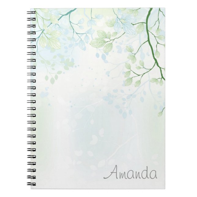 Soft Trees & Leaves Notebook (Front)