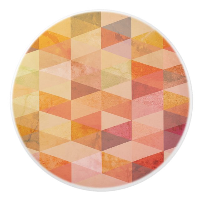 Soft Triangle Geometric Pattern Ceramic Knob (Front)