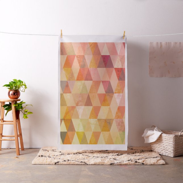 Soft Triangle Geometric Pattern Fabric (In Situ)