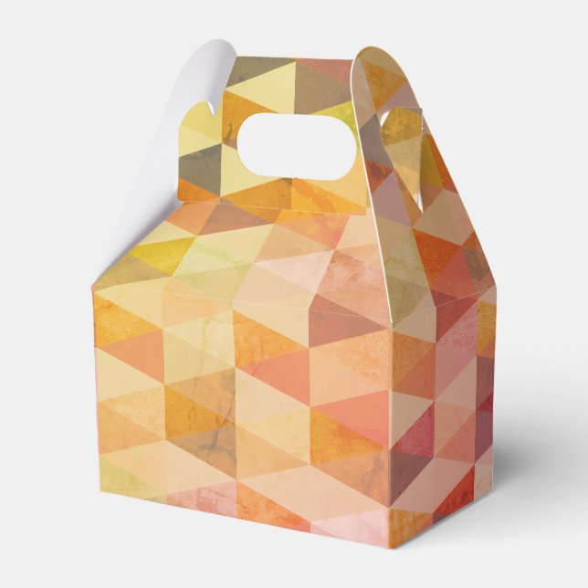 Soft Triangle Geometric Pattern Favour Box (Front Side)