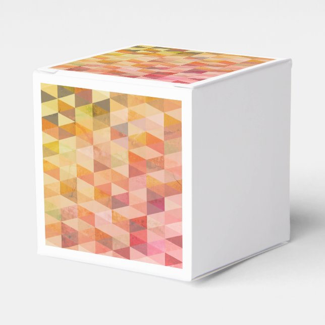Soft Triangle Geometric Pattern Favour Box (Front Side)