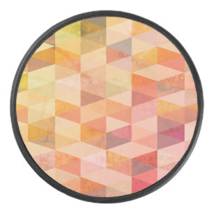 Soft Triangle Geometric Pattern Hockey Puck