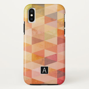 Soft Triangle Geometric Pattern   Monogrammed Case-Mate iPhone Case