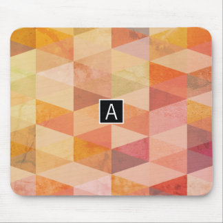 Soft Triangle Geometric Pattern | Monogrammed Mouse Pad