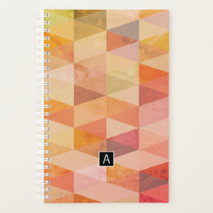 Soft Triangle Geometric Pattern Monogrammed Planner