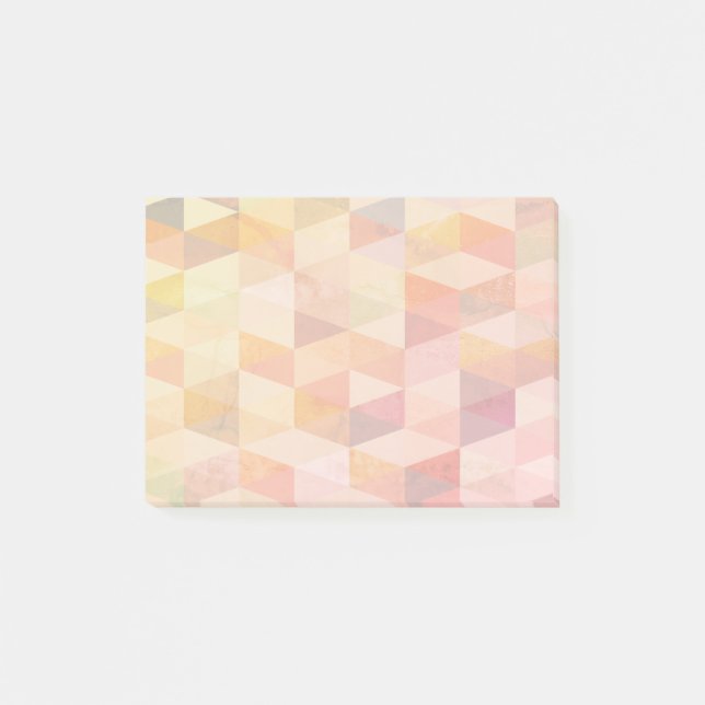 Soft Triangle Geometric Pattern Post-it Notes (Front)