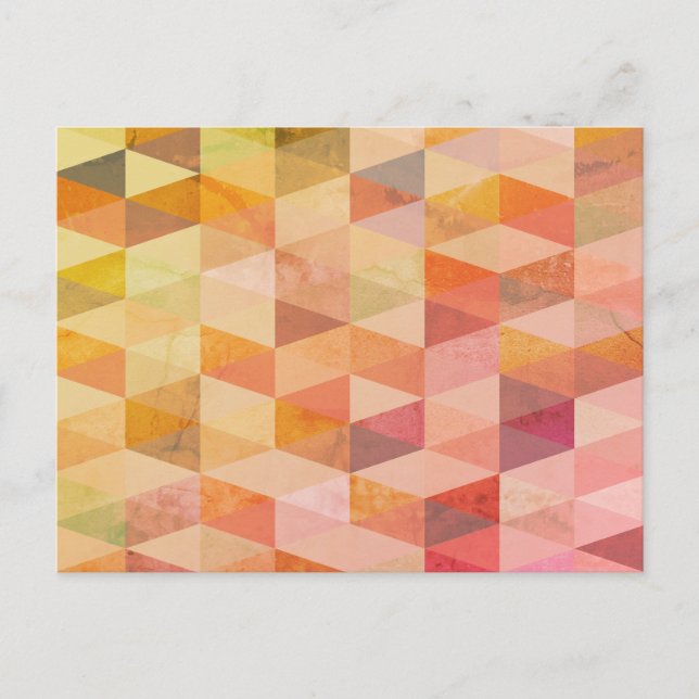 Soft Triangle Geometric Pattern Postcard (Front)