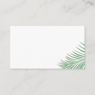 Soft Tropical Palm Leaf Place Card