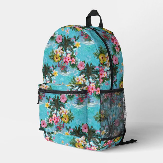 Soft Tropix  Printed Backpack (Back Corner Right)