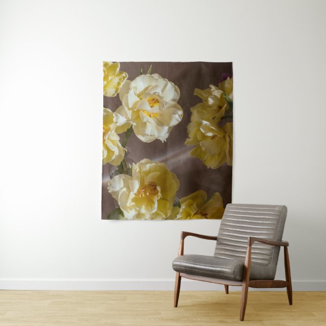 Soft tulip photo backdrop tapestry (In Situ)