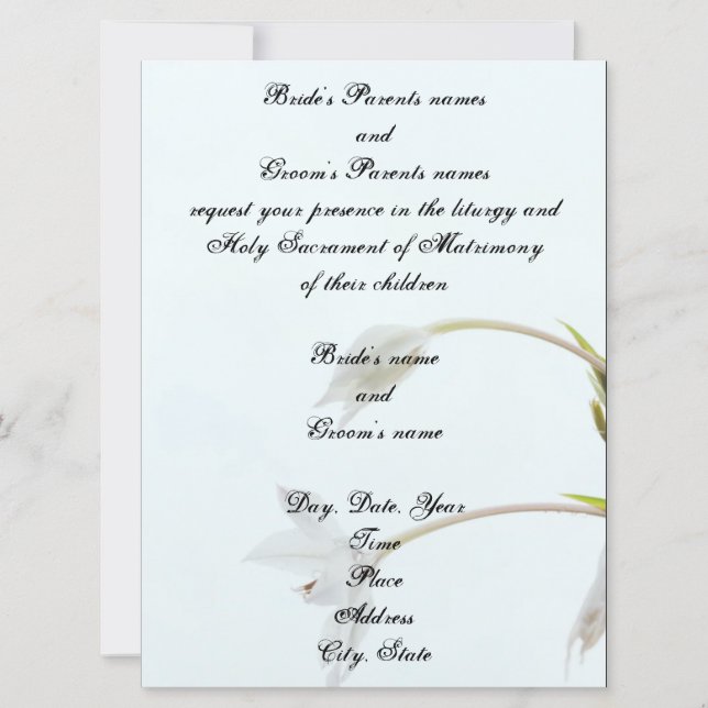 “Soft Tulip” Wedding Invitation (Front)