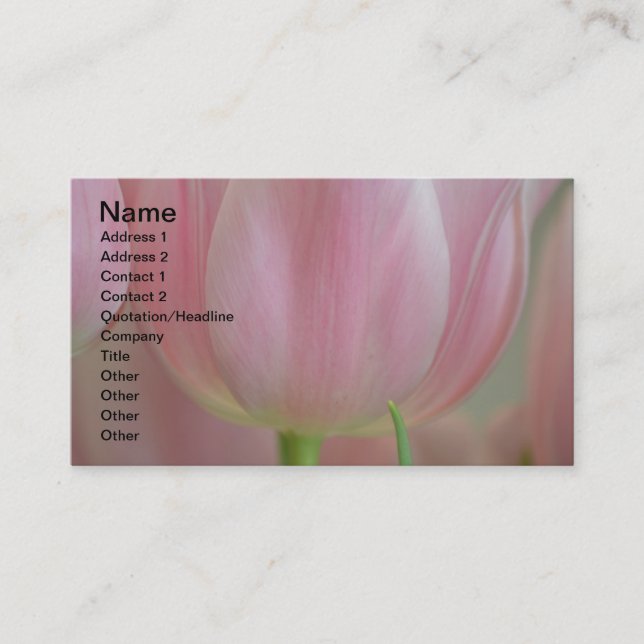 Soft Tulips Business Card (Front)