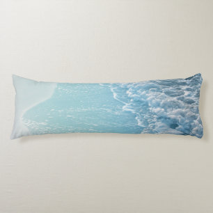 Soft Turquoise Ocean Dream Waves #2 #water #decor  Body Cushion