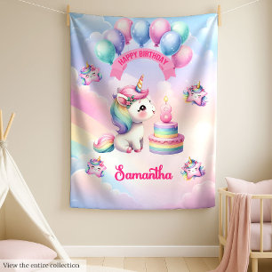 Soft Unicorn Blanket Pastel 8th Girl Birthday Gift