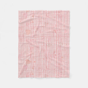Soft Valentine Gingham Fleece Baby Blanket