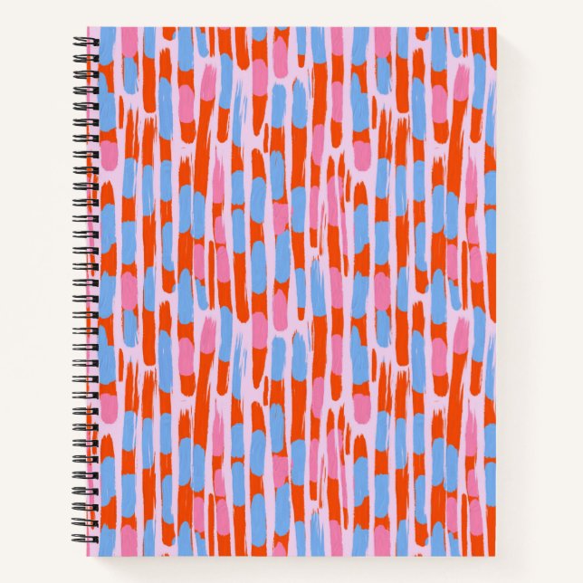 Soft vertical watercolour lines notebook (Front)