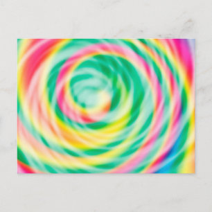 Soft Vibrant Tie Dye Postcard