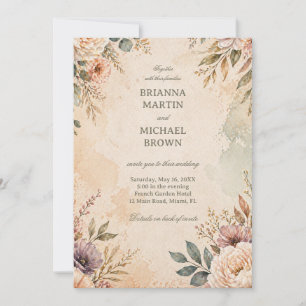 Soft Vintage Floral Invitation