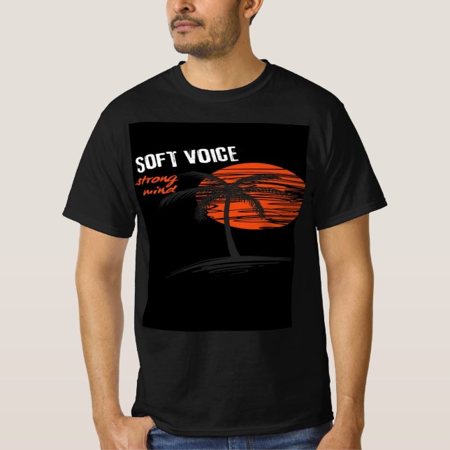 Soft Voice sunset Silhouette Tee – Minimal  (Front)