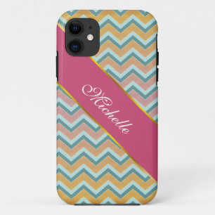 Soft Warm Colours ZigZag iPhone 11 Case