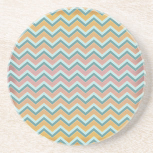 Soft Warm Colours ZigZag Coaster