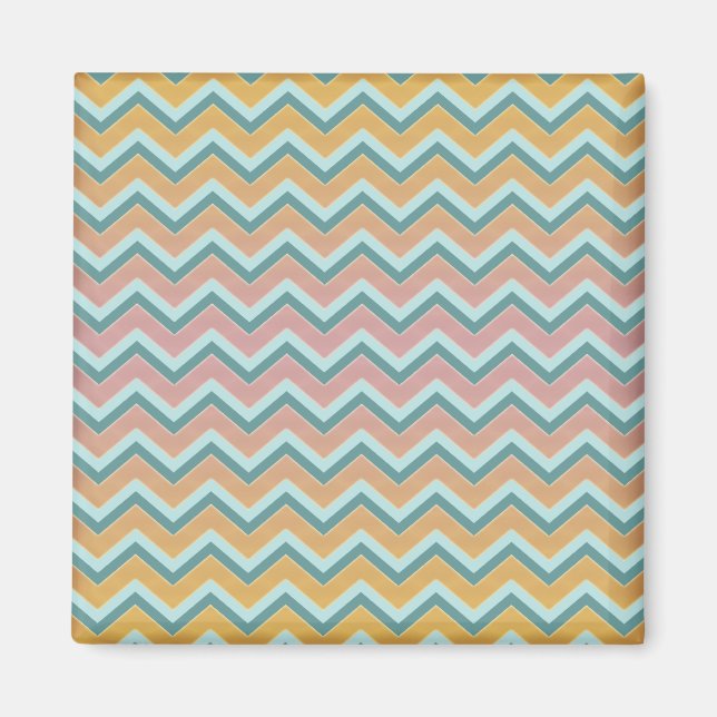 Soft Warm Colours ZigZag Magnet (Front)