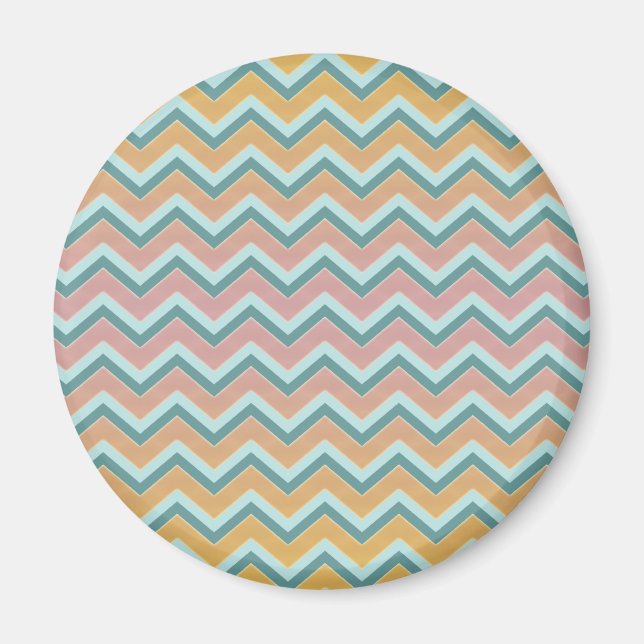 Soft Warm Colours ZigZag Magnet (Front)