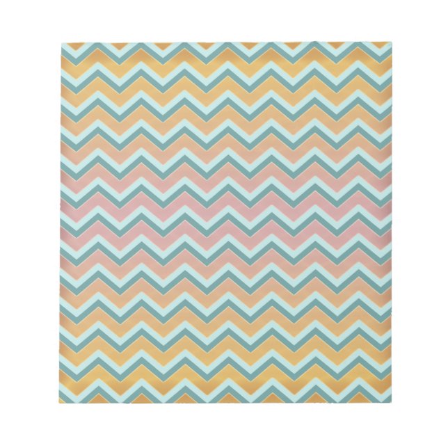 Soft Warm Colours ZigZag Notepad (Front)