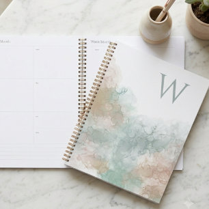 Soft Watercolor Abstract Initial Planner