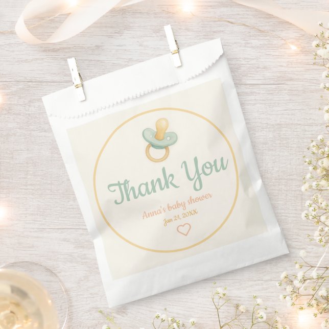 Soft Watercolor Baby Shower  Favour Bags (Clipped)