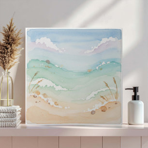 Soft Watercolor Beach Scene ID1207 Tile