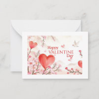 Soft Watercolor Cherry Blossom Valentine’s Day