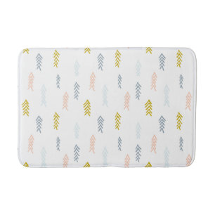 Soft Watercolor Chevron Pattern Bath Mat