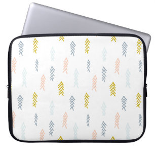 Soft Watercolor Chevron Pattern Laptop Sleeve