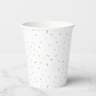 Soft Watercolor Confetti Pattern Paper Cups
