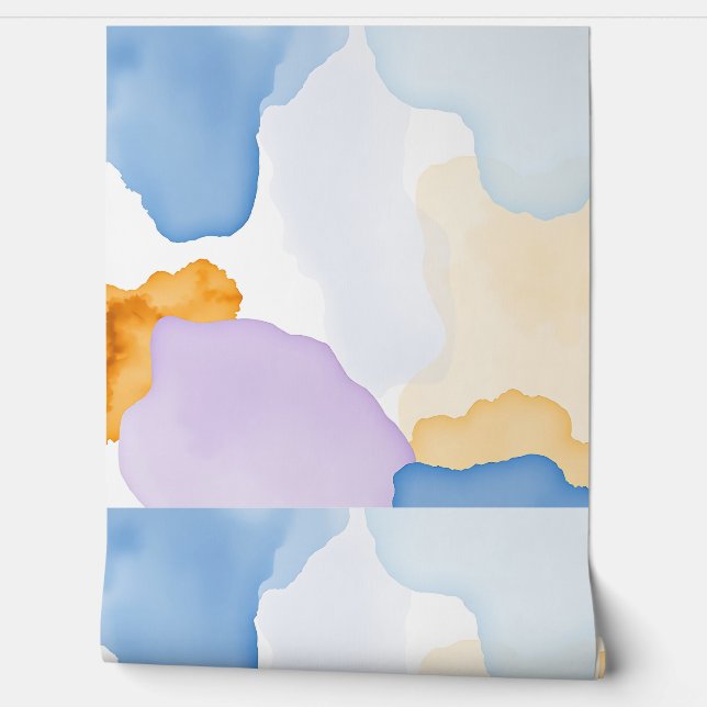 Soft Watercolor Drips and Blended Edges Wallpaper (Unrolling)