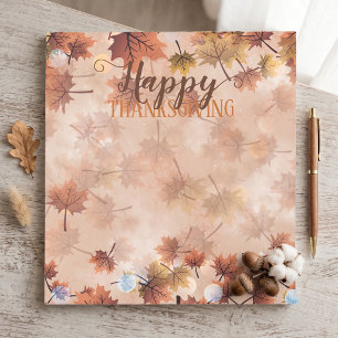 Soft Watercolor Fall Foliage Thanksgiving Notepad