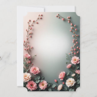 Soft Watercolor Floral Corners | Elegant Botanical Invitation
