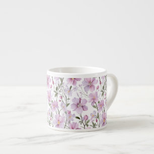 Soft Watercolor Floral  Espresso Cup